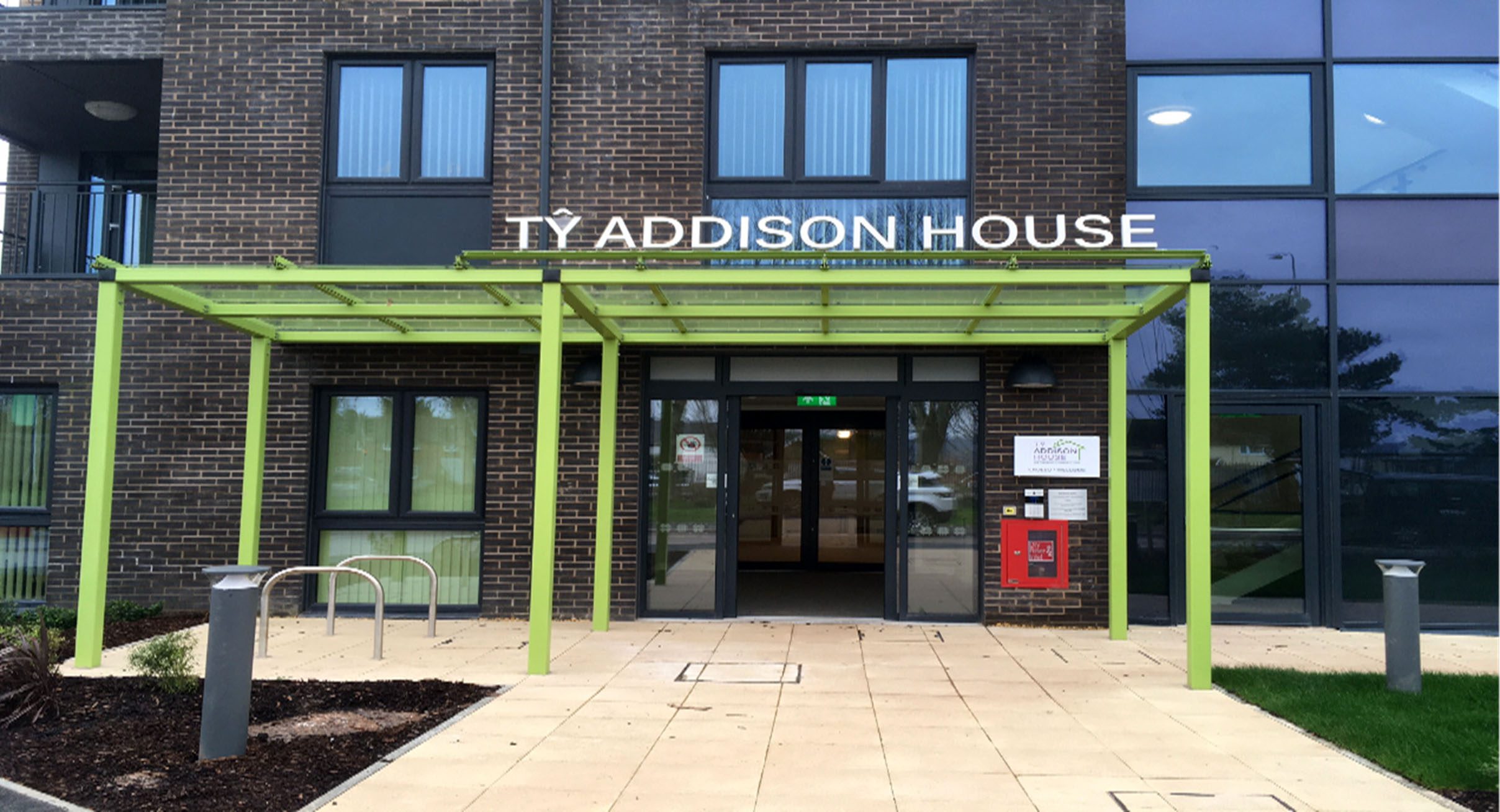 Outside Ty Addison house